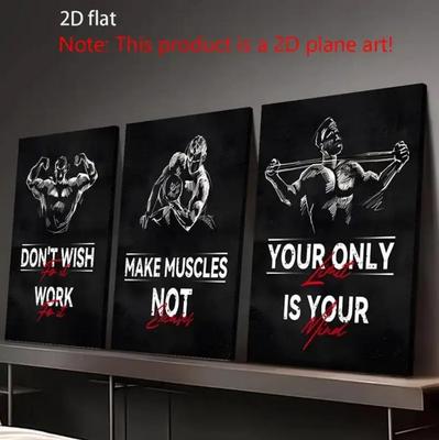 Fitness Canvas Muscle Art Poster from Images with Warehousing