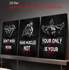 Fitness Canvas Muscle Art Poster from Images with Warehousing
