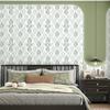 Modern Green Peel and Stick Wallpaper Green and White Self Adhesive Wall Paper Removable Contact Paper for Cabinets Bedroom