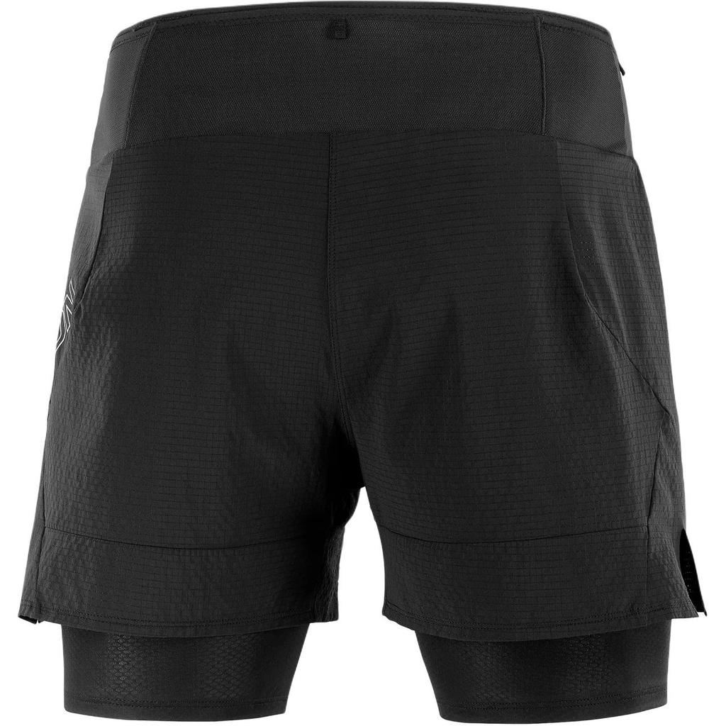 SALOMON High Waist Elastic Letter Slim Fit Casual Shorts Men Shorts Black LC2048200