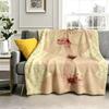 Floral Glow Flannel Blanket Warm Soft Halloween Christmas Couch Warm Cozy Decorative Decor Gift for All Season
