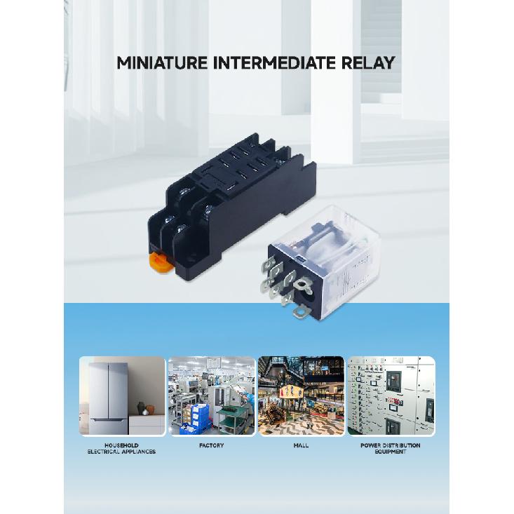 5pcs MY2NJ MY3NJ MY4NJ Power Relay 12V 24V DC / 110V 220V 380V AC DPDT DIN Rail Mount with Socket Base Industrial Control Relay Relays 5