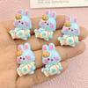 10Pcs New Cute Cartoon Rabbit Series Flat Back Ornament Jewelry Bows Accessories