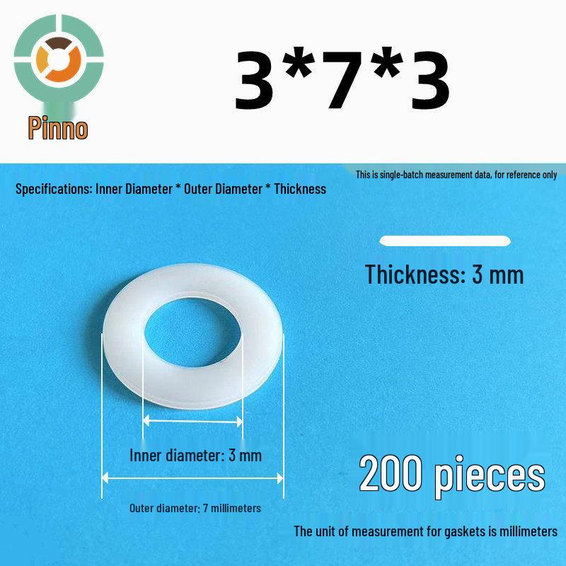 Thickened Nylon Plastic Flat Washer: Hard Plastic Gasket M2-M16