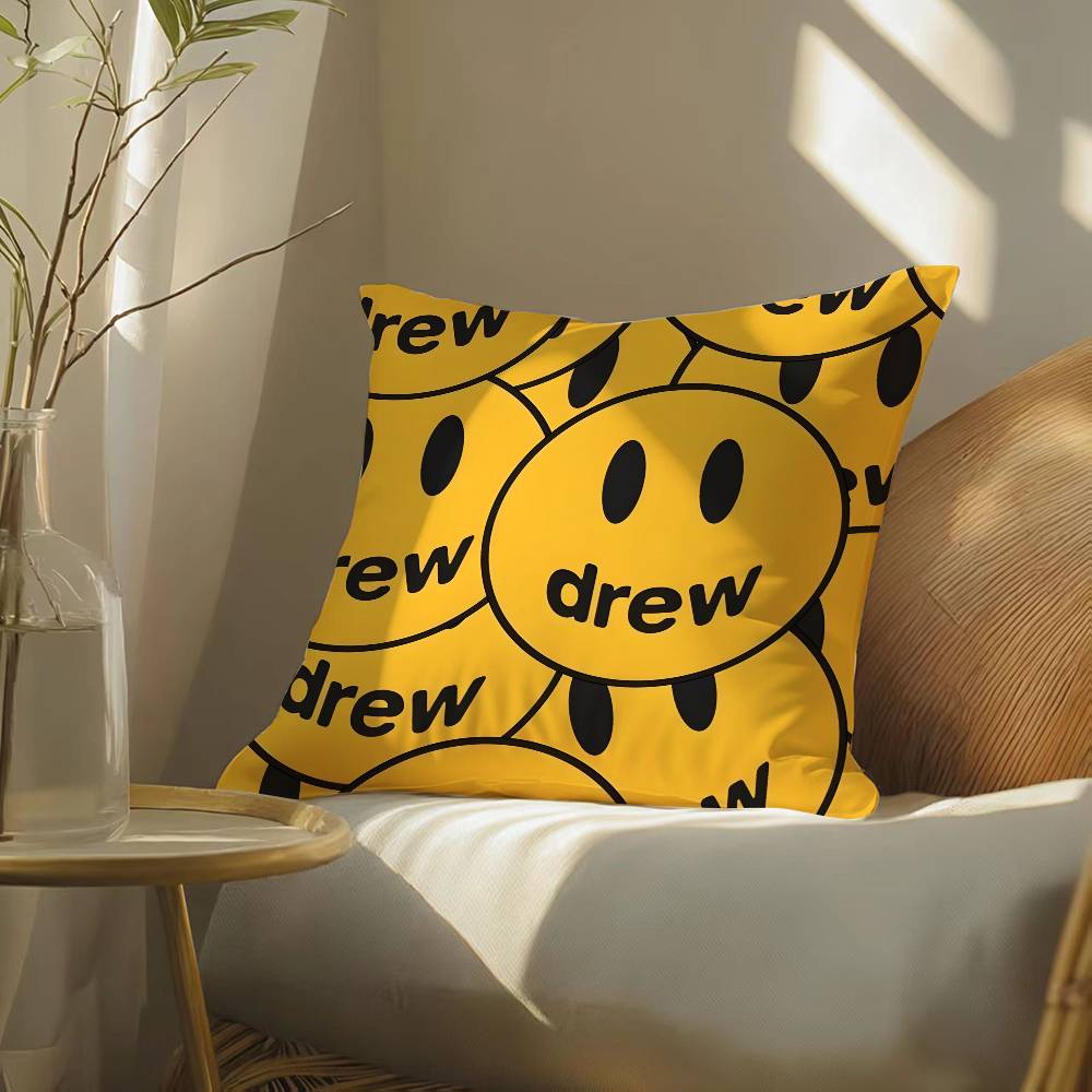 Kreslená houbová hlava Drew House-A Povlak na polštář Hedvábně elegantní Pohodlí Pohovka Postel Neviditelný zip Plážový povlak na polštář