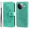 For Xiaomi Poco F7 Pro 5G/Redmi K80 5G Case Floral Pattern PU Leather Wallet Stand Phone Cover