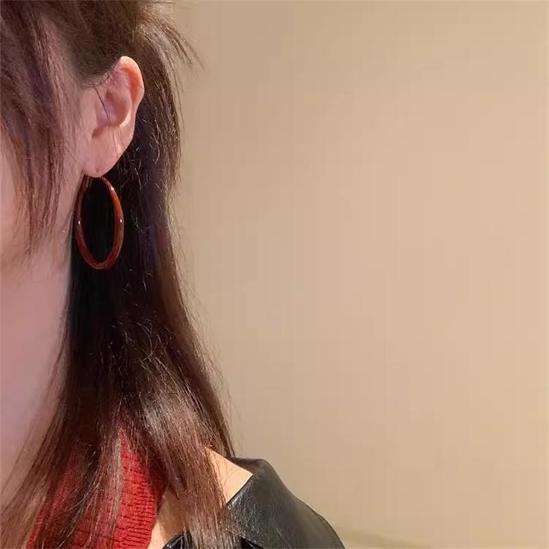 New Trendy Hoop Earrings for Women 50mm Big Hyperbole Colorful Circle Earrings Personality Punk Fashion Ear Accessories Brincos
