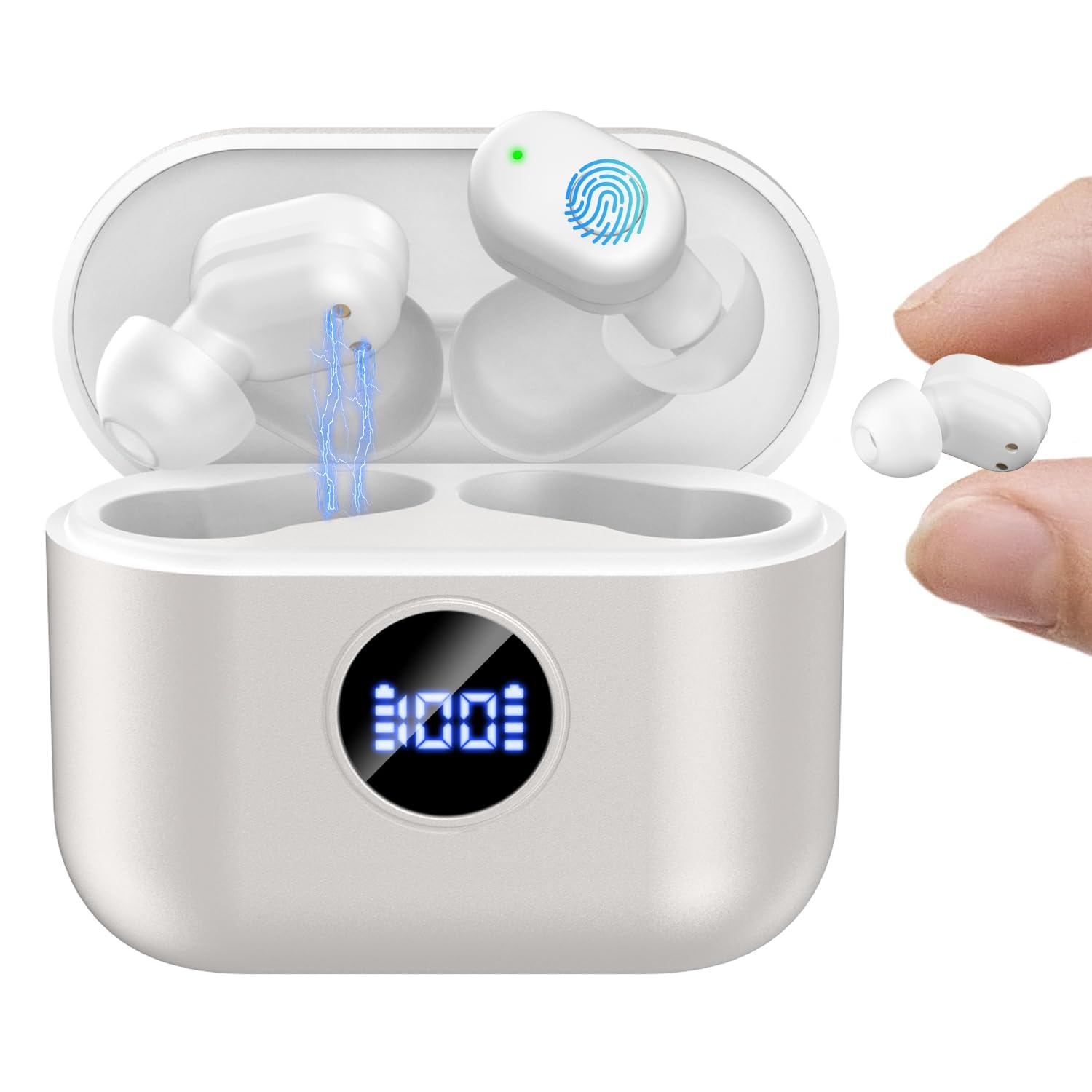 

Шуонки Слуховой аппарат для пожилых людей Новый в Маленький размер Легкий Вес До Часов Непрерывной Автоматической Мощности Уровень Заряда Батареи 300 мАч белый