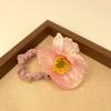 Korean Style Flower Hair Tie Cloth Elastic Hair Band Fashion Large Intestine Hair Ring  Horsetail