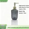 410 ml räfflad glasflaska med pump för handsprit, schampo eller duschgel