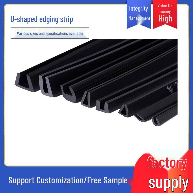 U-Shaped Rubber Edge Protector: Glass, Metal, and Steel Anti-Collision Edge Banding & Sealing Strip