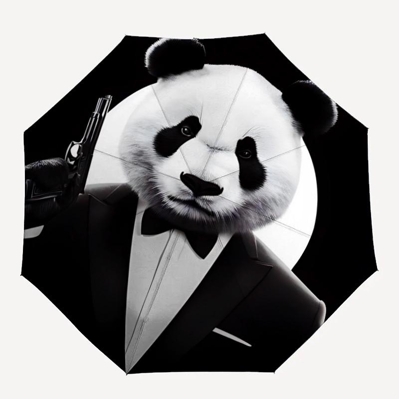 

1pc Panda Print Folding Umbrella | Elegant Design, Fashionable Accessory, Durable Construction, Sturdy Ribs yy251107080