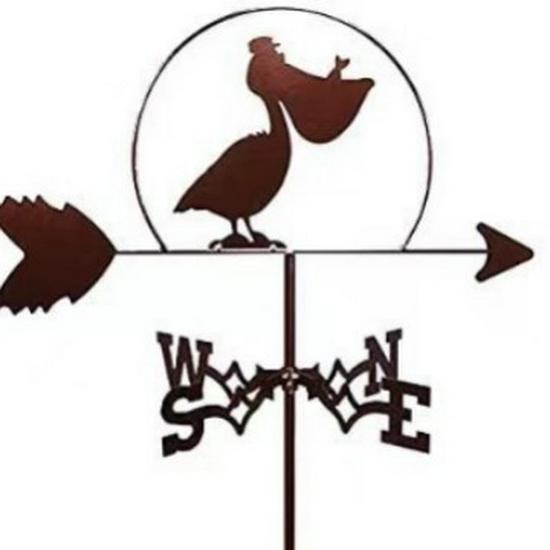 Wetterfahnen-Ornament aus Edelstahl für den Außenhof