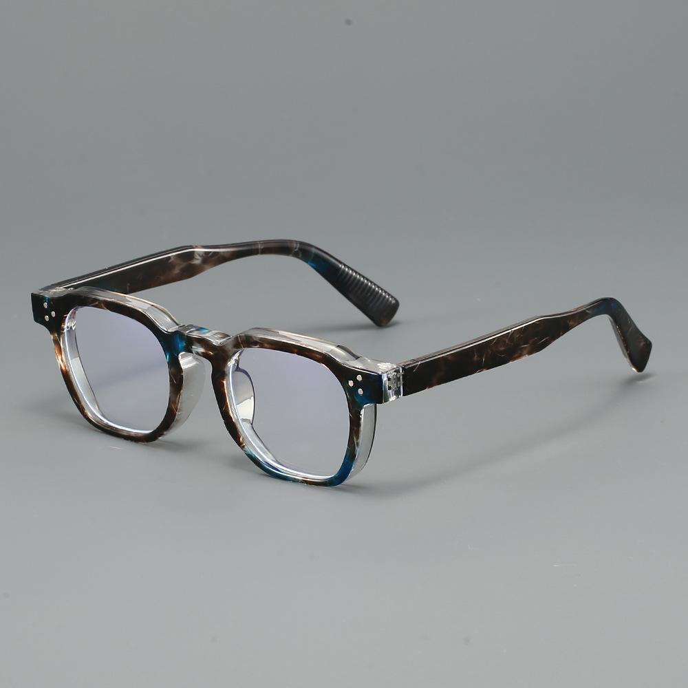 Fashionable Large Frame Presbyopia Glasses Retro Square Frame Senior Sense of Reading Glasses for Men and Women Diopter To +4.0