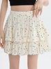 Women's Pleated A-line Skirt White Ruffles Elastic Waist Slim Thin Casual Cute Sweet Cake Skirts Summer Clothing Y2k
