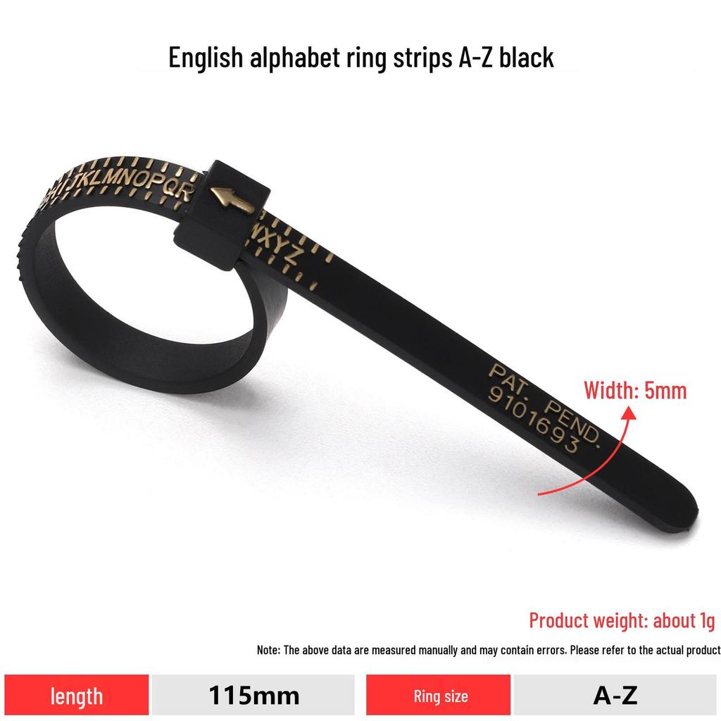 Adjustable Ring Sizer Belt for Finger Measurement