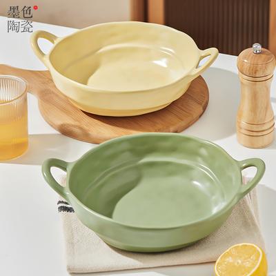 Polévková mísa Amphora Domácí Nová Keramická Mísa na Nudle Polévková Mísa na Nudle s Uchy, Velká Mísa Mísa na Ramen Krémový Styl Nádobí