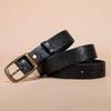Thickened Double-sided Available Vegetable Tanned First-layer Cowhide Copper Buckle Belt Men's Genuine Leather Pin Buckle High-end Belt