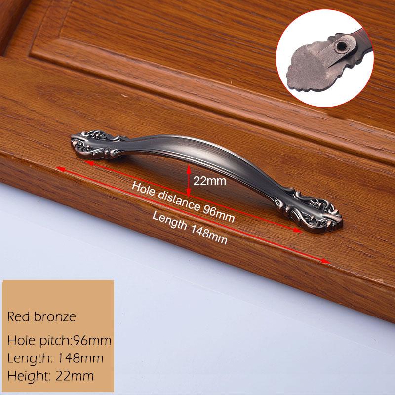 KAK European Zinc Alloy Cabinet Handles Wadrobe Door Pulls Drawer Knobs Kitchen Cupboard Handles Furniture Handle Hardware