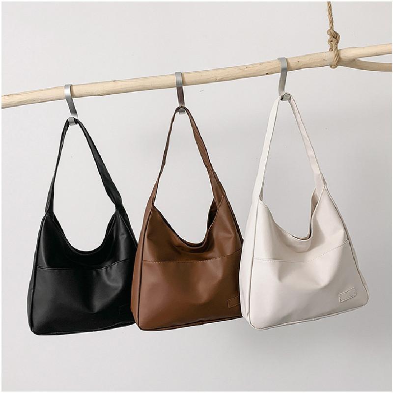 Simple Solid Color Large Capacity Women Casual Tote Bag For Daily Commuting