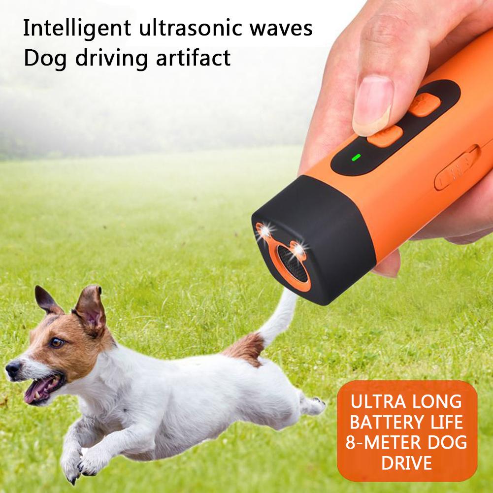 Ultrasonic Pet Dog Repeller with Strobe Light Portable Rechargeable Anti Barking Device for Dogs Stop Barking Behavior Training