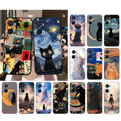 Kunst Katze Handyhülle Für OPPO Realme 10 Pro Plus GT 2 Pro X2 Pro XT C25S 8 7 6 Pro 6i GT Master C3 C21 C21Y X3 SuperZoom