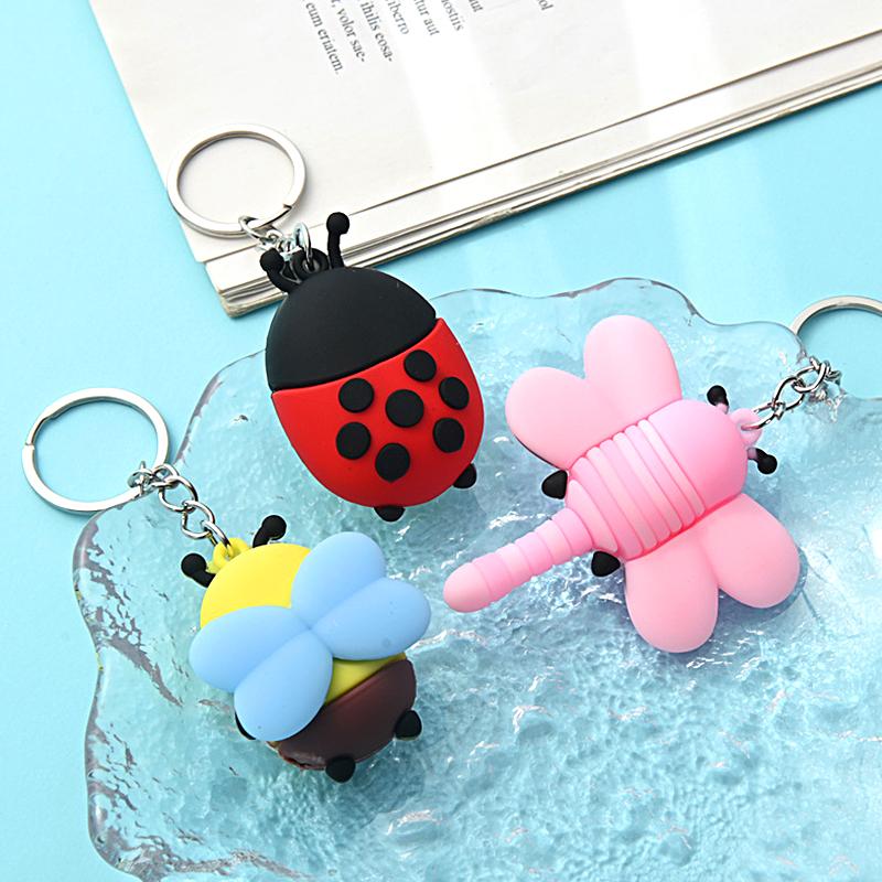 

5 шт. кукла гусеница стрекоза божья коровка трехмерный брелок в виде пчелы мультфильм новая сумка милая