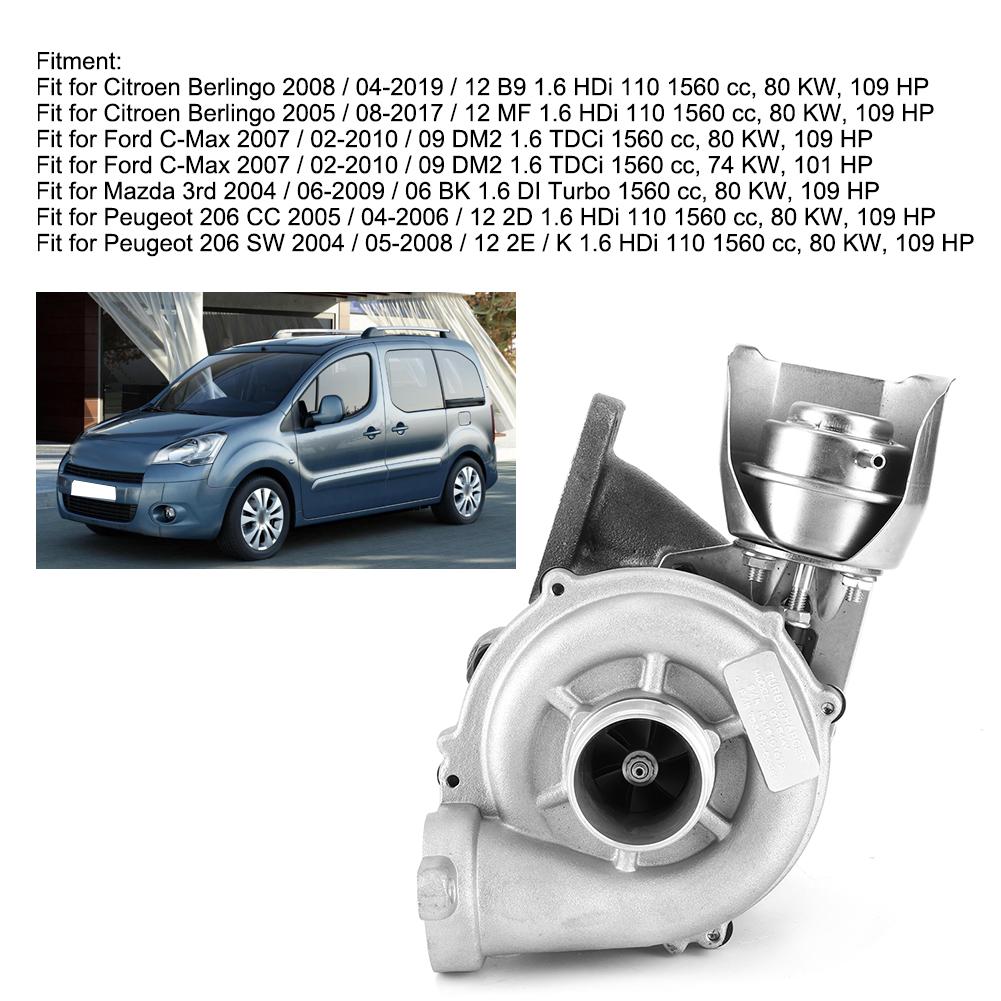 Turbocompresor auto 7534205005S, înlocuire potrivită pentru Citroen Berlingo 1.6HDI TDCI 109 PS 80KW