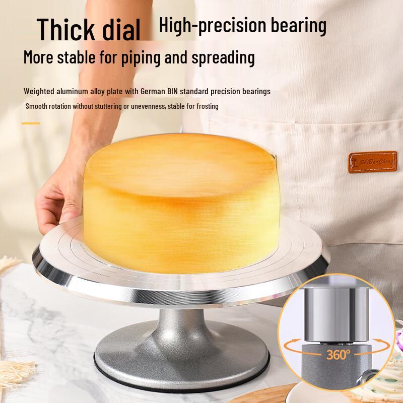 Piatto girevole per decorare torte in alluminio