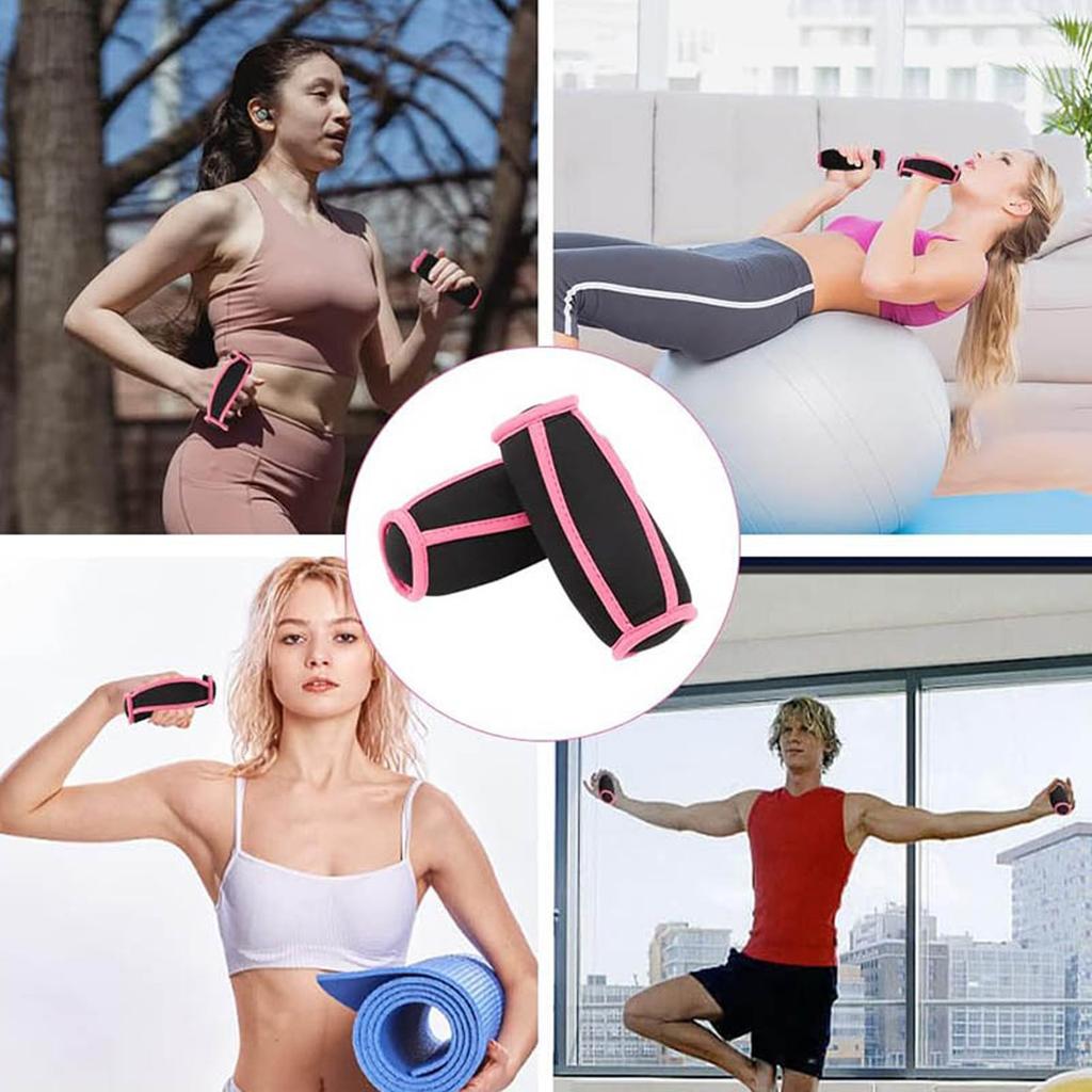 Paar Handgewichte Set 1 Pfund Bequemer Griff Vielseitig Weiche Hanteln für Männer Frauen Laufen Fitness