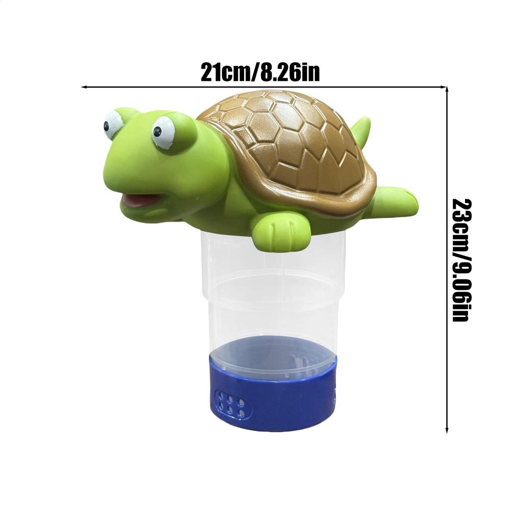 Pool Turtle Chlorine Dispenser Cute Turtle Chlorine Tablets Holder Floater Safe Clear Animal Floating Chlorinator For Hotel