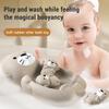 4-delat set Utter Babybadleksaker 1 Mammautter och 3 Babyuttrar Vattenleksak PVC Barn Badkarsleksaker Baby Badrumslekar Gåva