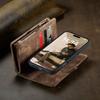 CaseMe-008 For iPhone 16 Pro Max Removable 2-in-1 Zipper Wrise Strap Multi-functional Wallet Case Card Slots Phone Cover