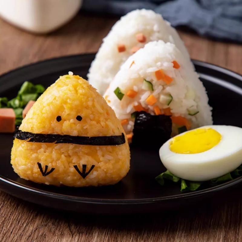 Onigiri Mold 6 Pack Musubi Press Mold Kit,2 Musubi Maker, 2 Rice Ladles, 2 Classic Triangle Rice Ball Mold Maker Sushi Mold