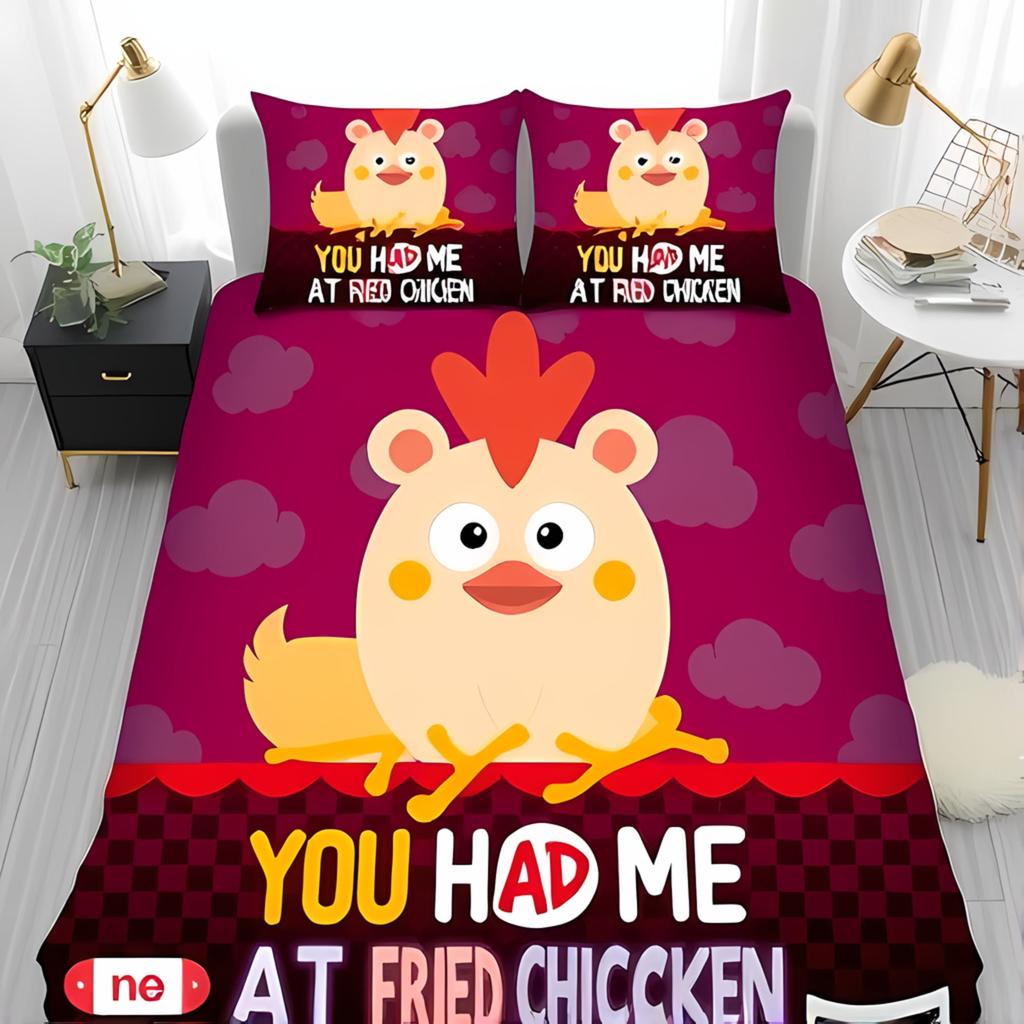 Comforter Cartoon Chicken For Kids Boys Girlslovely Rooster Bedding Setrustic Country Flower Leaves Comforter Warm