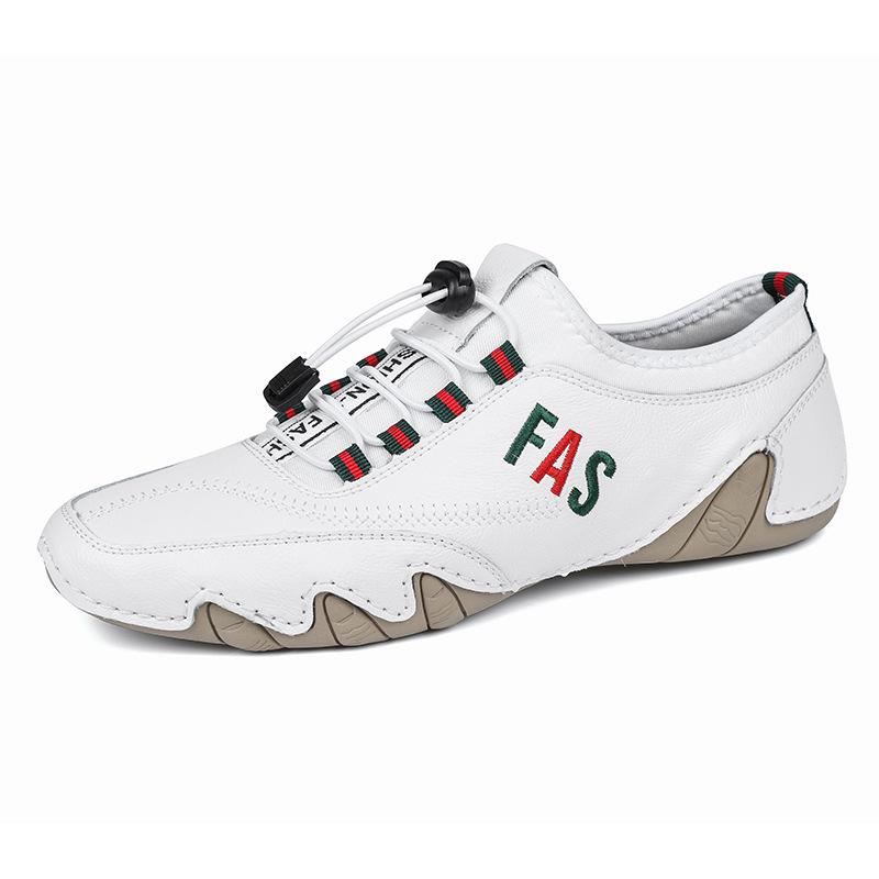 Men's Plus Size Casual Leather Moccasins: Spring/Summer British Style in Cowhide