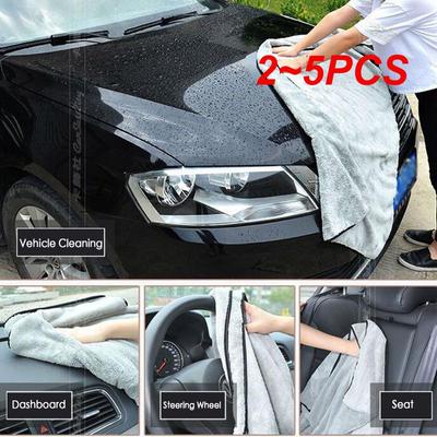 2~5PCS Microfiber Towel Car Wash Accessories 100X40cm Super Absorbency Car Cleaning Cloth Premium Microfiber Auto Towel One-Time