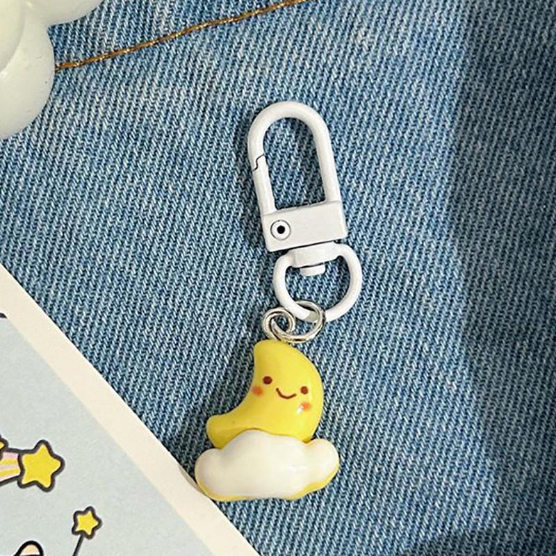 Cartoon Cute Cloud Keychain Kawaii Sweet Keychain Pendant For Women Girls  Versatile Backpack Decoration Accessories Gift