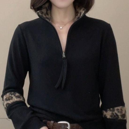 

Women s Winter Patchwork Casual Zipper Hoodie: Elegant Slim-Fit, Long-Sleeved Base Layer 4XL (weight: 140-150 kg) чорний