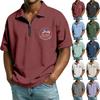 Men's Casual Loose Flag Letter Print T-shirt - Men's Collarless Short-sleeved Top