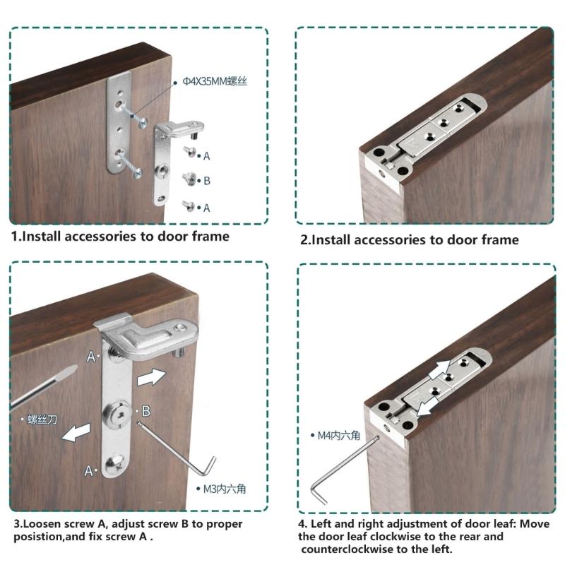 Upgrades Cabinet Hinges 110 Degree Swing Door Hinges Quiet Operate Door Hinges Heavy Duty Hinges Set for Office Door