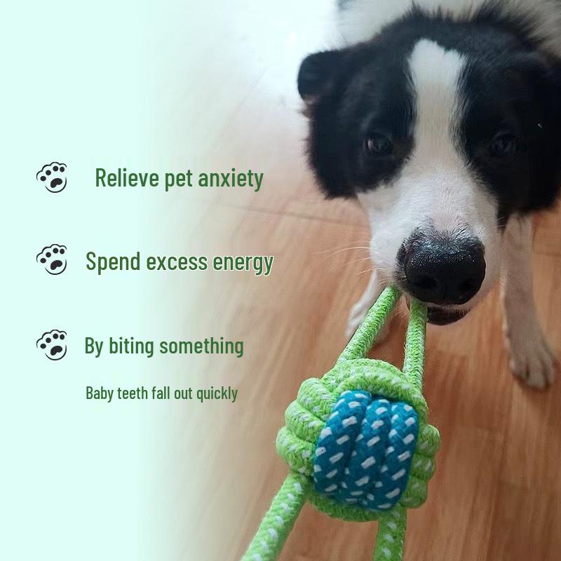 Two-Color Dog Chew Toys Set, Teething Sticks, Teeth-Cleaning, Training Rope for Pets