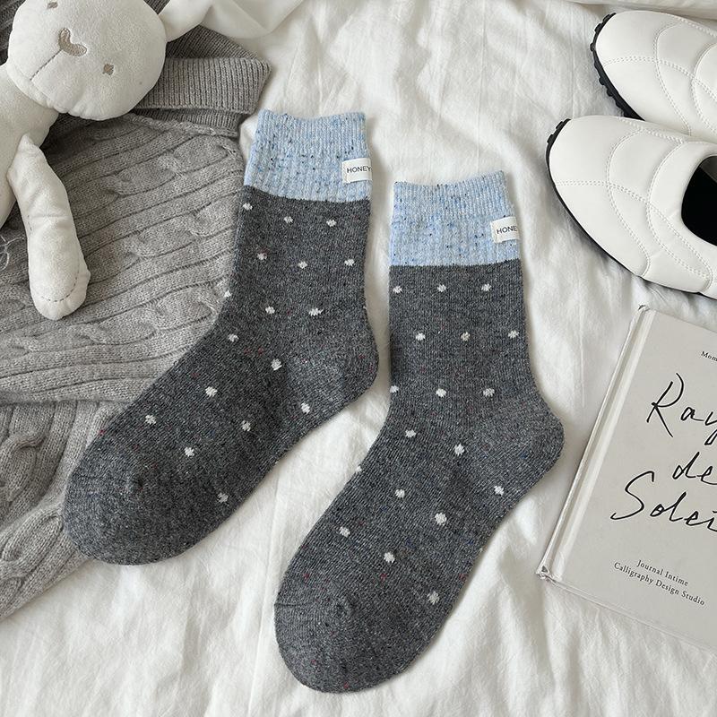 Sock Children's Mid-length Socks - Cute Cartoon Style Bubble Socks for Autumn and Winter. Spring and Autumn Girls' Fringed Long Socks with Lace Trim.