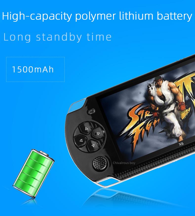 X6 Handheld-Spielkonsole: 4,3" Farbbildschirm, 128-Bit Arcade, GBA/FC kompatibel, Ideal für Kinder.