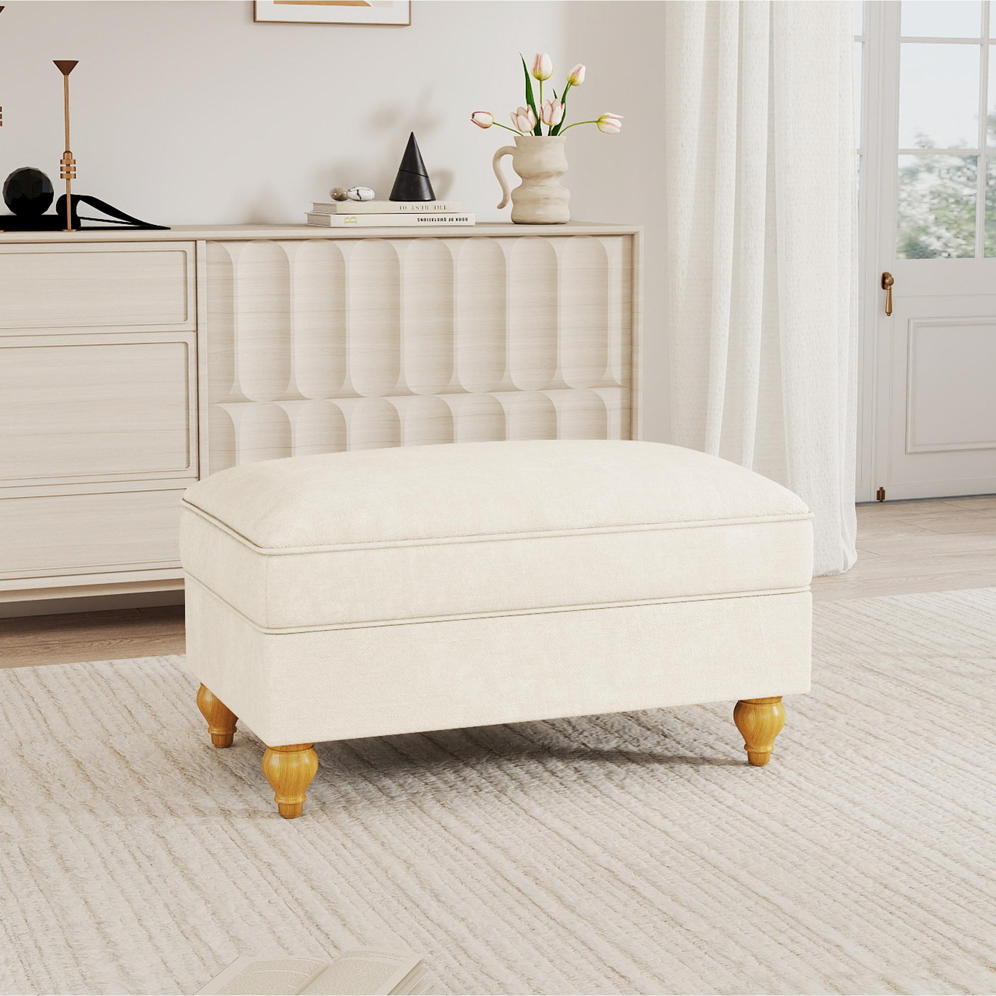 Windsor Stool Chenille - White 90