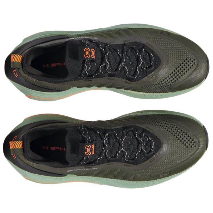 Under Armour Unisex Phantom 4 Reflect Baroque Green Hyper Green Black Running Sneakers 3027672-310