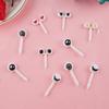 10pcs Cute  Plastic Fruit Toothpick Lovely Eye Cartoon Forks Bento Decorative
