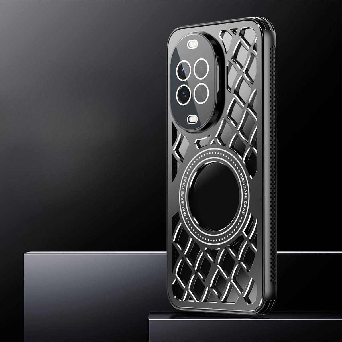 

Heat Dissipation Aluminum Alloy Magnetic Ring Case For Huawei nova 14 Ultra 14Pro Magsafe Wireless Charging Shockproof Cover Huawei nova 14 Ultra чорний