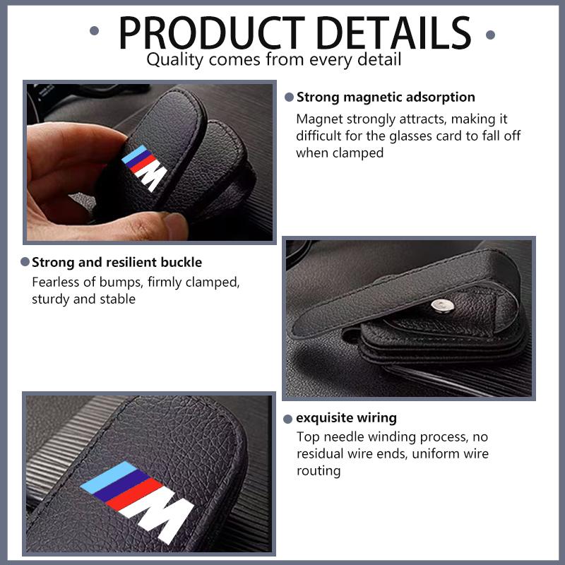 Universal Car Glasses Holding Clip Hanger Eyeglasses Mount For BMW M 1 3 4 5 6 7 Series X1 X3 X4 X5 G20 G38 F48 E36 E39