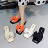 Summer New Bow Fairy Wind Cool Slippers Women's Flat Outside Wear Non-slip Flip Flops